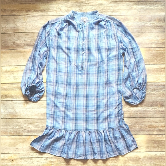 Max Studio Plaid Shirt Dress Sixe L - Picture 2 of 5